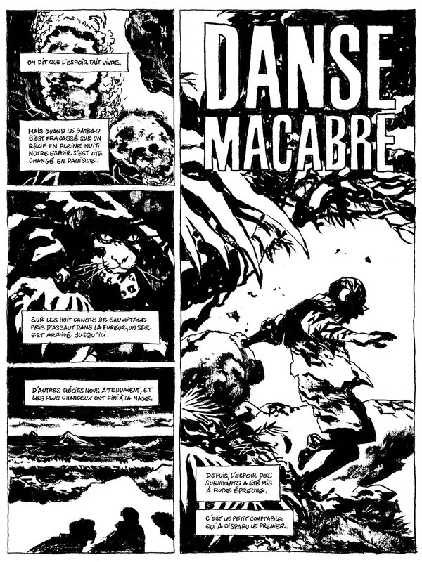 Pomès, Danse Macabre, planche n°1 de titre, 2022. - Comic Strip