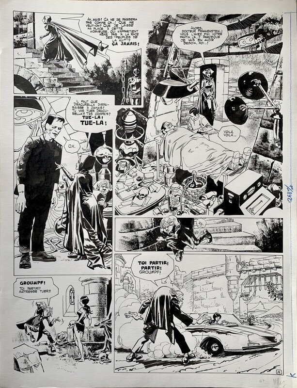 Ribera, Dracurella, planche n°4, 1973. - Planche originale