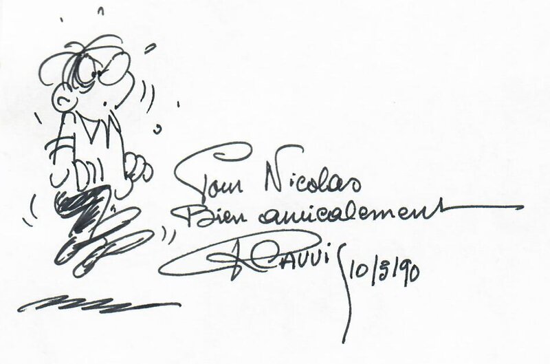 Raoul Cauvin, Dédicace dans le Natacha scénarisé par Cauvin - Sketch