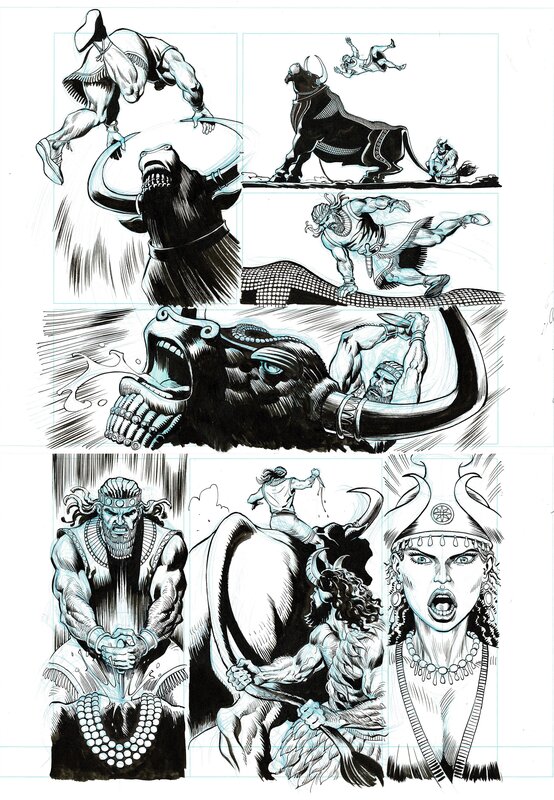 Corrida par Pierre Taranzano - Planche originale