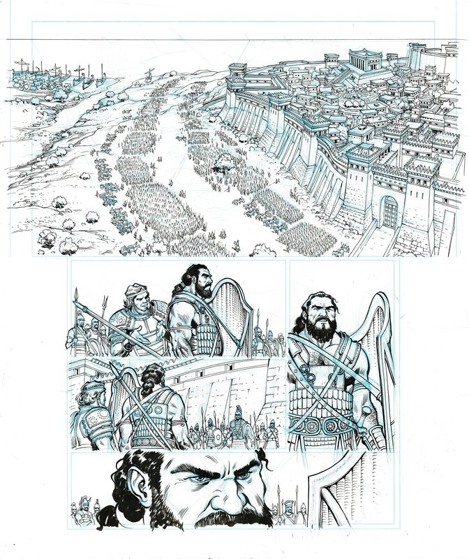 Face à face par Pierre Taranzano - Planche originale