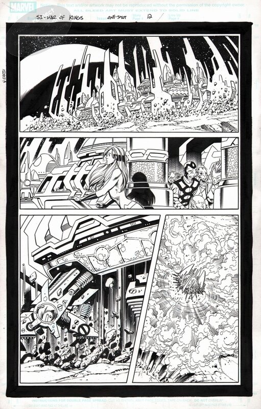 Paul Pelletier, Rick Magyar, Secret Invasion : War Of Kings #01 p.12 by Paul Pelletier - Planche originale