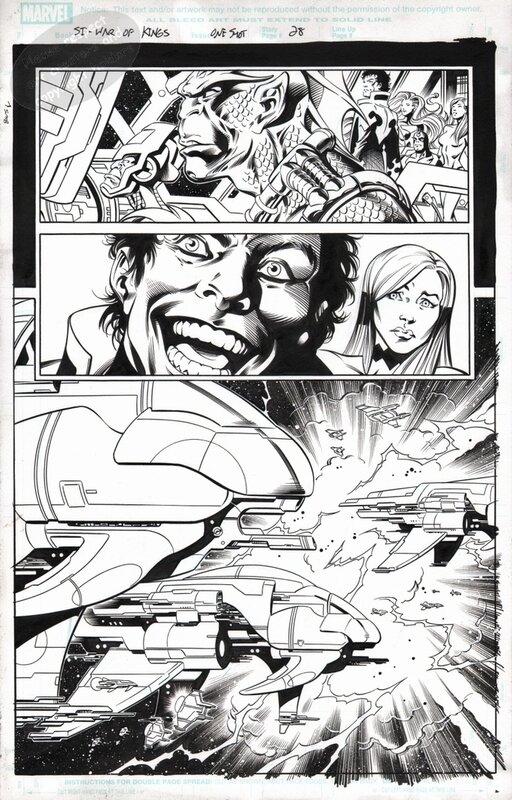 Paul Pelletier, Rick Magyar, Secret Invasion : War Of Kings #01 p.28 by Paul Pelletier - Planche originale