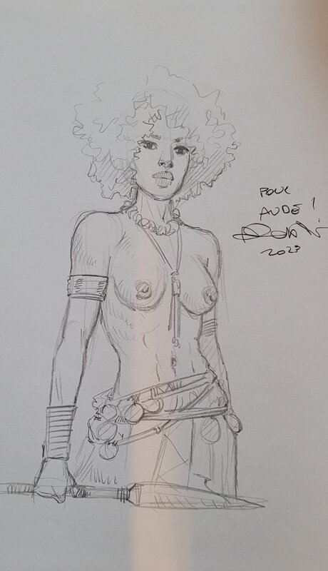 Dédicace de De Vincenzi dans les Reines de sang-Njinga tome 1 - Sketch