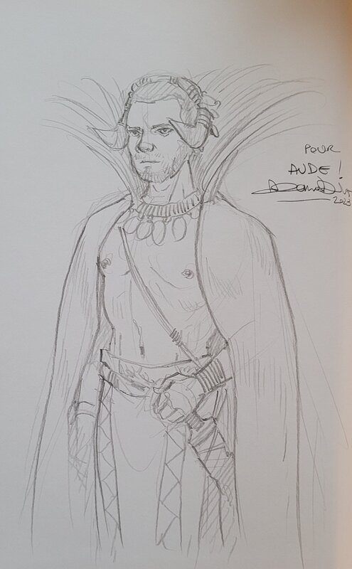 Dédicace de De Vincenzi dans les Reines de sang-Njinga tome 2 - Sketch