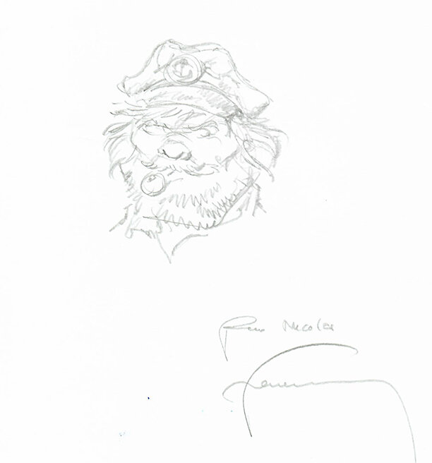 Barney Jordan par Hermann - Dédicace