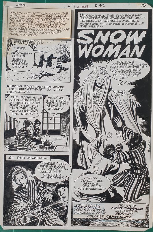 Snow woman 1 by Fred Carrillo, Tom Sciacca - Comic Strip