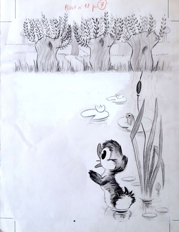 En vente - Journal de PLOUF par Pierre Jodon - Planche originale