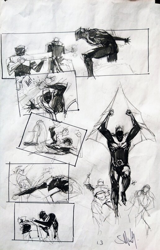 Sean Murphy, Batman : Beyond The White Knight Issue 1 p. 3 prelim - Original art