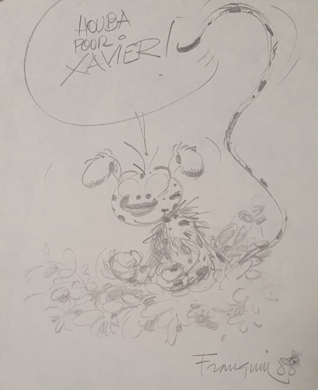 André Franquin, Marsupilami dédicace - Dédicace