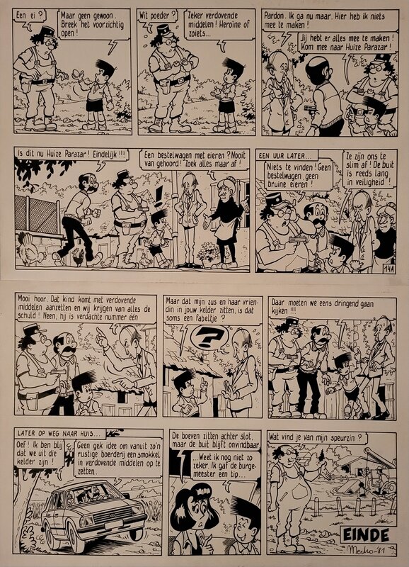 Merho, Klavertje 4. Huize parazar eindplaat - Comic Strip