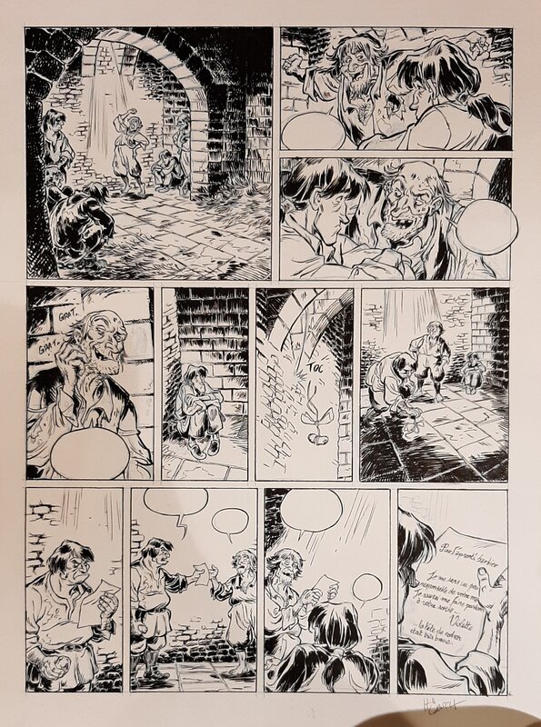 For sale - Eric Hübsch, Philippe Charlot, Planche 6 du Royal fondement par Hubsch - Comic Strip