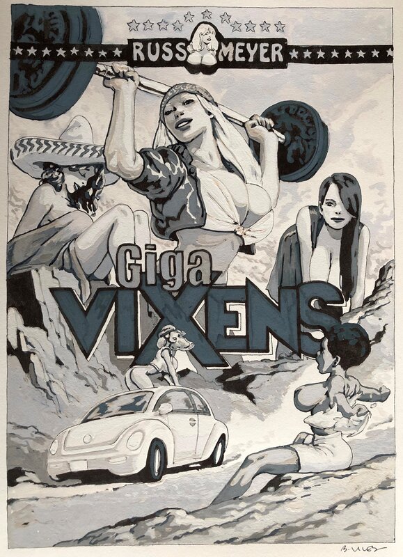 Bastien Vivès, Hommage à Russ Meyer - Bastien VIVES - Original Illustration