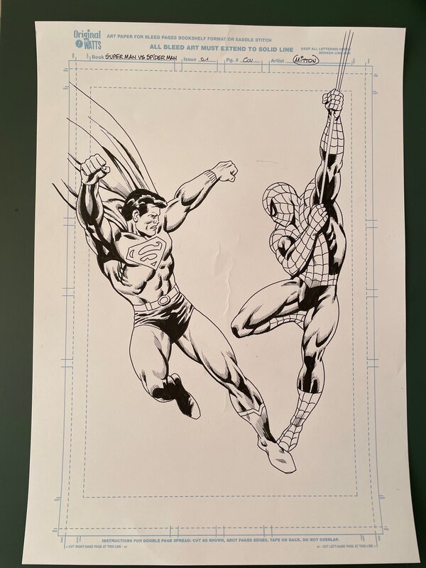 Jean-Yves Mitton, SUPERMAN VS SPIDER-MAN - Original Illustration