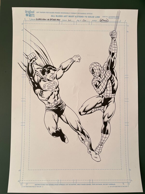 Jean-Yves Mitton, SUPERMAN VS SPIDER-MAN - Original Illustration