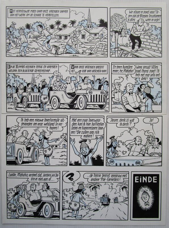 Willy Vandersteen, Eindplaat De gramme huurling - Planche originale