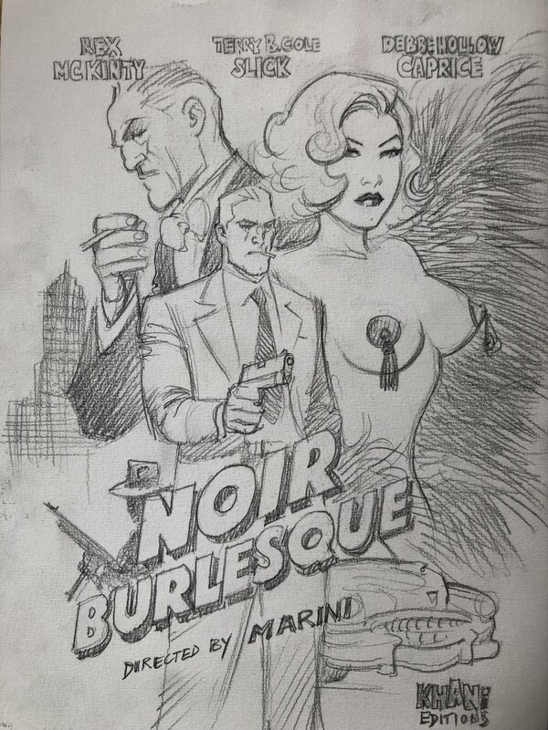 Enrico Marini, Noir Burlesque crayonné - Couverture originale