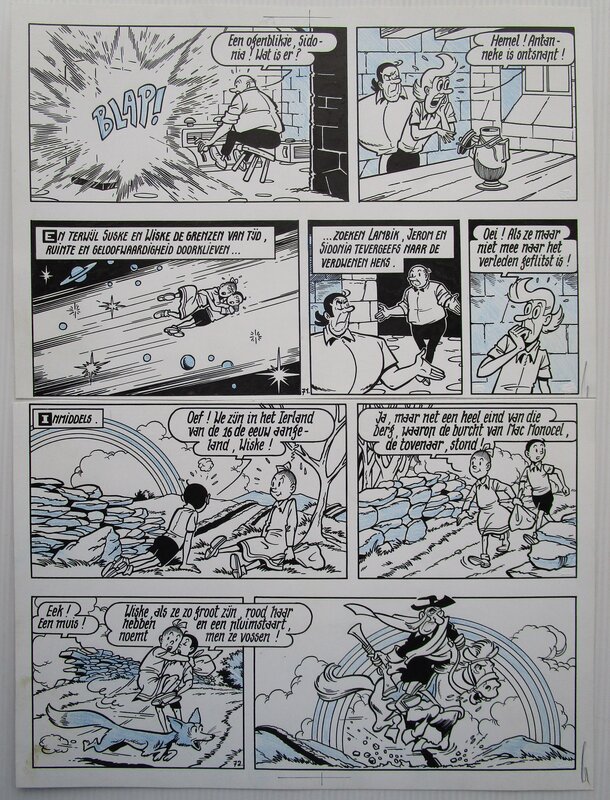 De zeven snaren par Willy Vandersteen - Planche originale