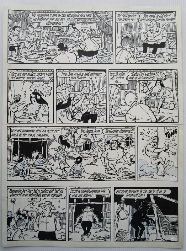 Het zoemende ei par Willy Vandersteen - Planche originale