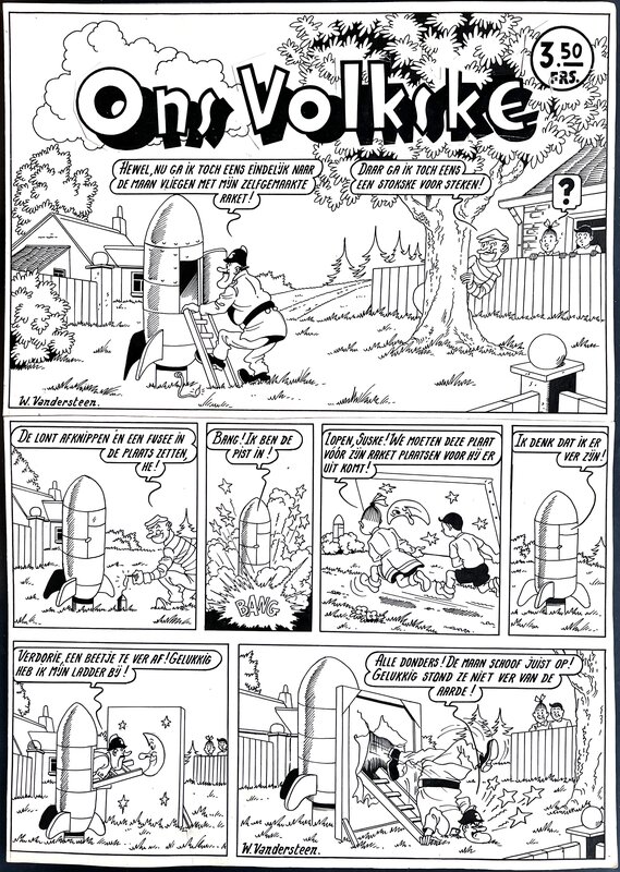 Willy Vandersteen, Ons Volkske - originele cover - Comic Strip