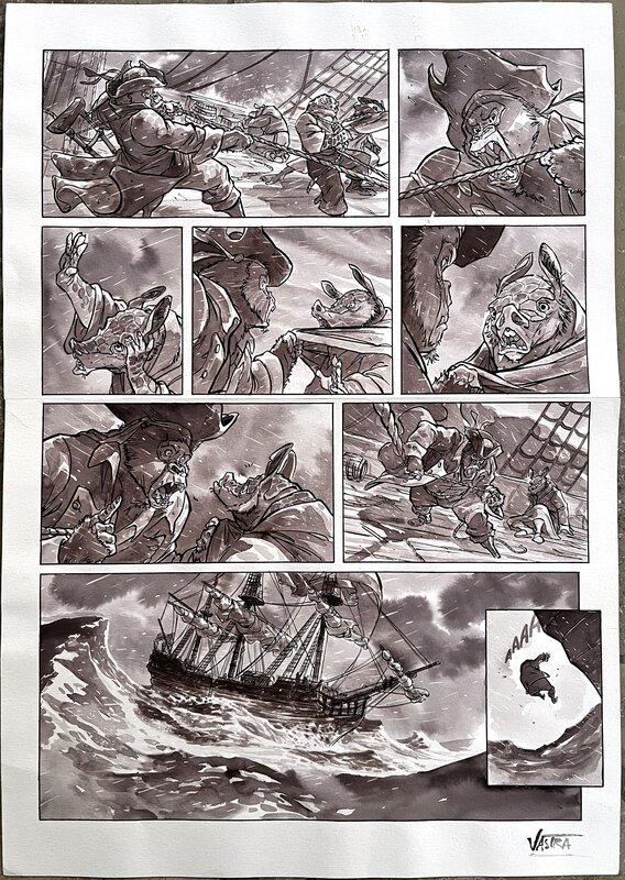 Sébastien Vastra, Jim Hawkins 2 -  Sombres héros de la mer - Planche originale