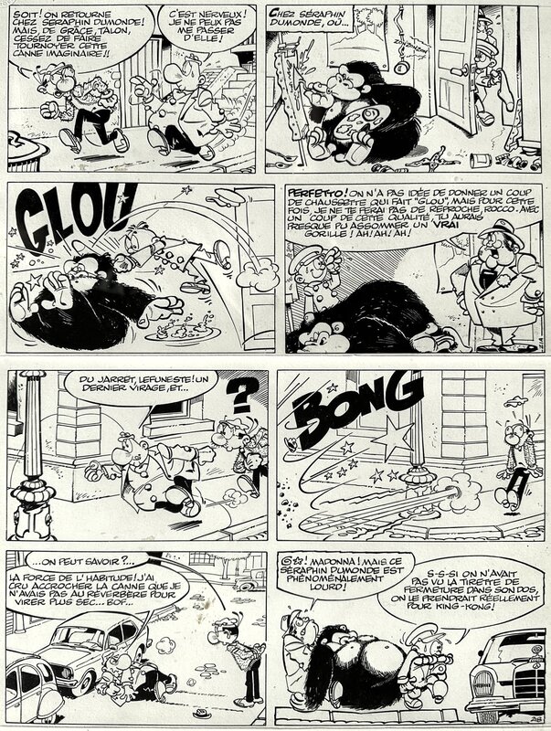 Greg, Achille Talon et le Quadrumane Optimiste - planche originale n°21 - comic art - Comic Strip