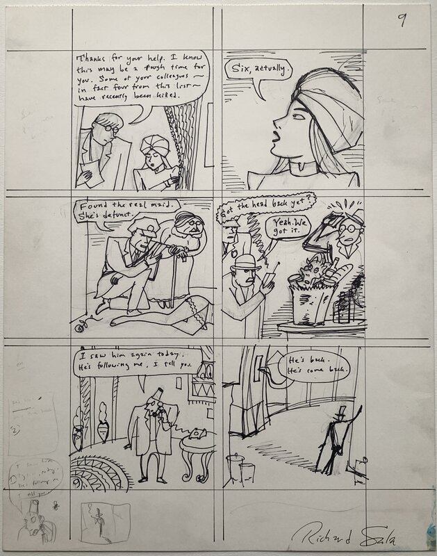 Richard Sala - The Chuckling Whatsit - p064 prelim - Original art
