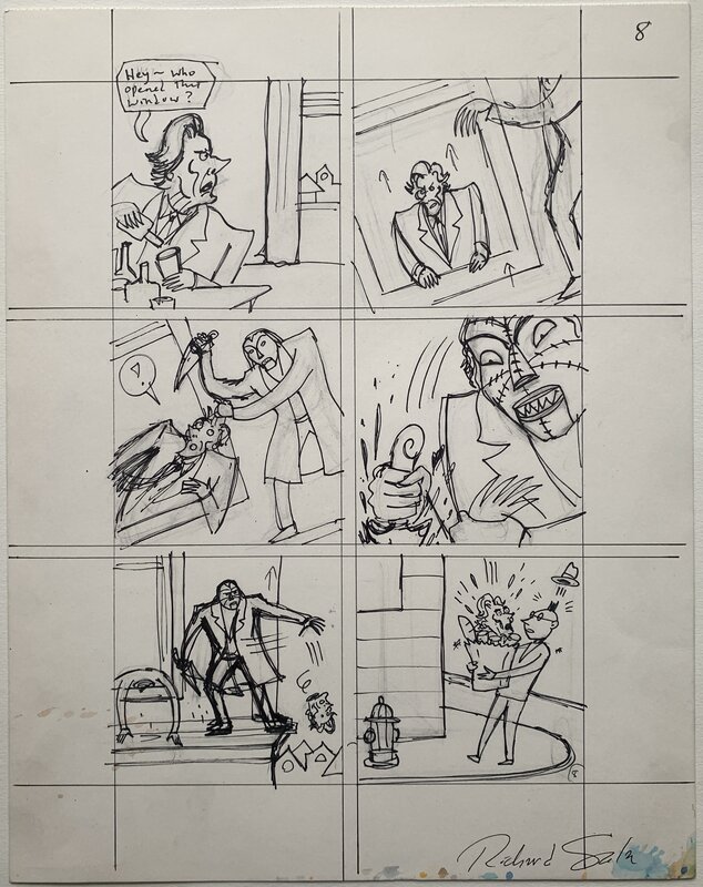 Richard Sala - The Chuckling Whatsit - p063 prelim - Original art