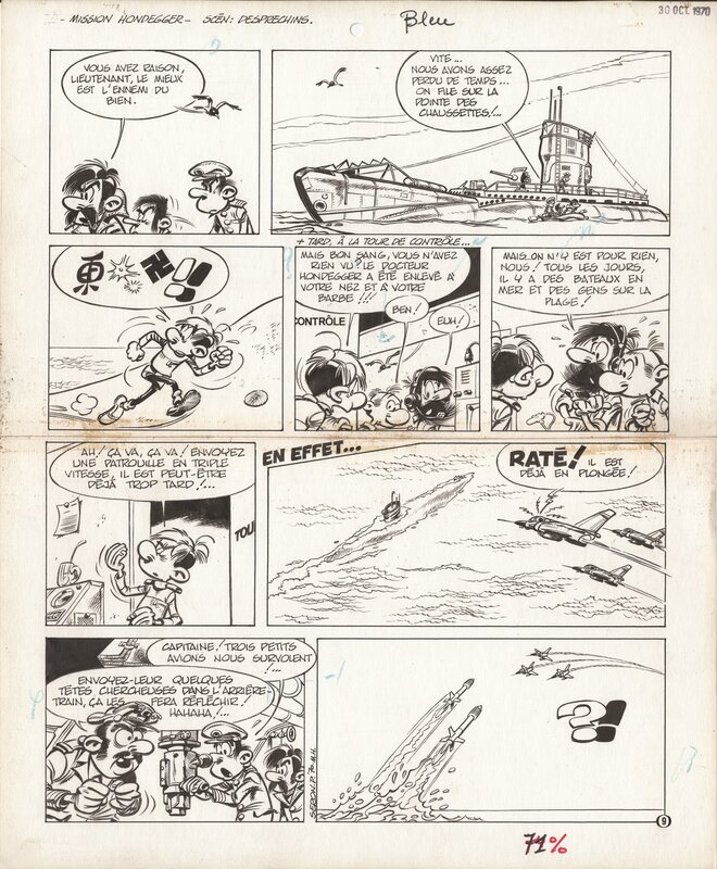 Pierre Seron, Desprechins, Des Petits hommes au Brontoxique - planche 9 - Comic Strip