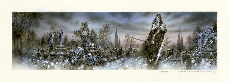 Muerte y Vida by Luis Royo - Original Illustration