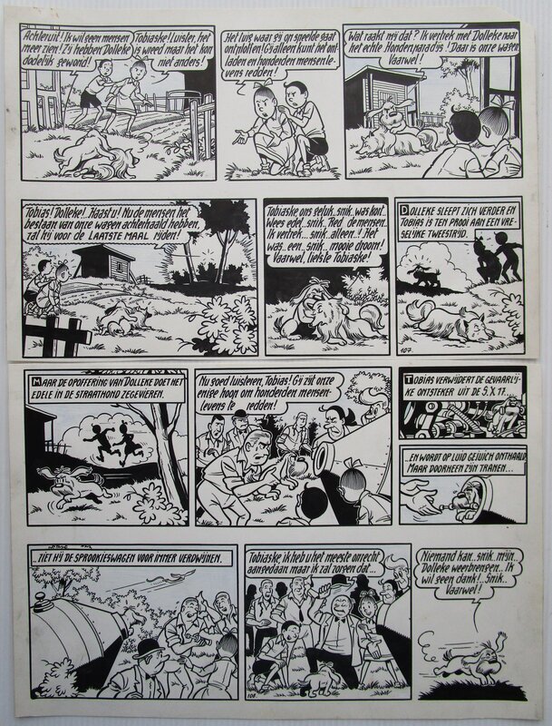 Het hondenparadijs par Willy Vandersteen - Planche originale
