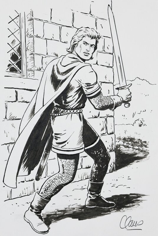 De Rode Ridder par Claus Scholz - Illustration originale