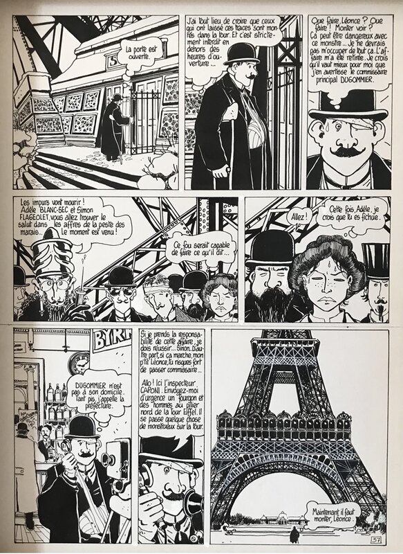 Jacques Tardi, Adèle Blanc-Sec / Le Démon de la Tour Eiffel - Comic Strip