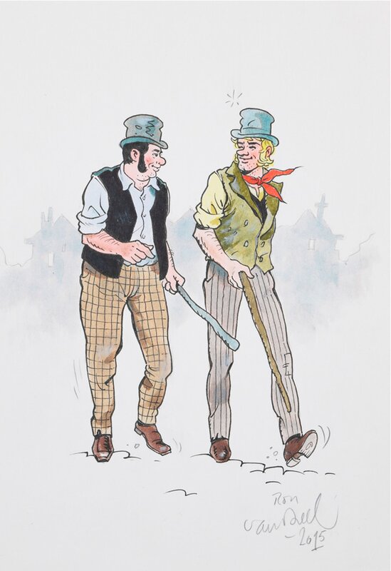 Robert en Bertrand by Ron Van Riet - Original Illustration