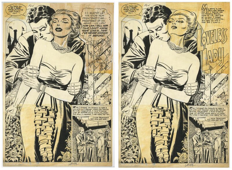 Jack Kirby, Carmine Infantino, Loveless lady, planche n°1 - Planche originale