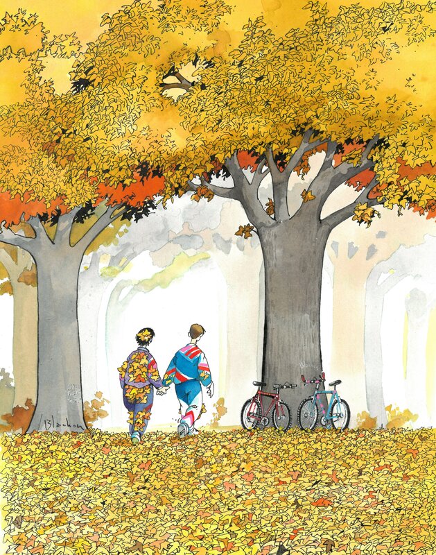 Automne... by Roger Blachon - Original Illustration