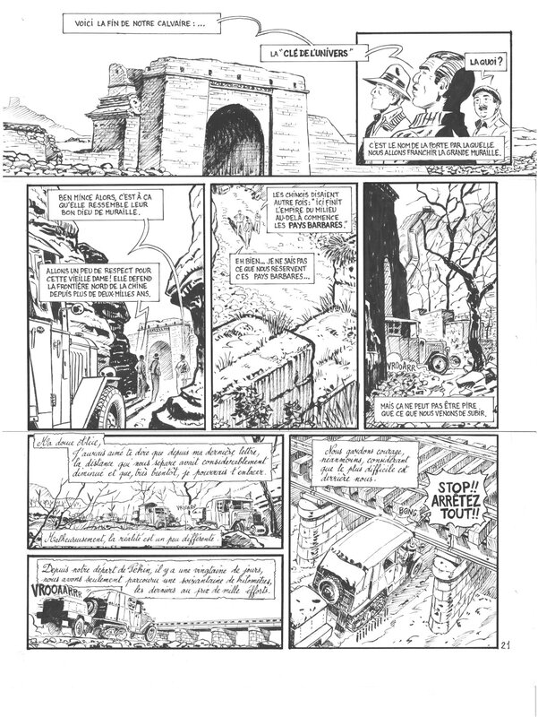 Arnaud Poitevin, Régis Hautière, Le Marin, L'actrice et La croisière jaune Tome 2 page 23 - Planche originale