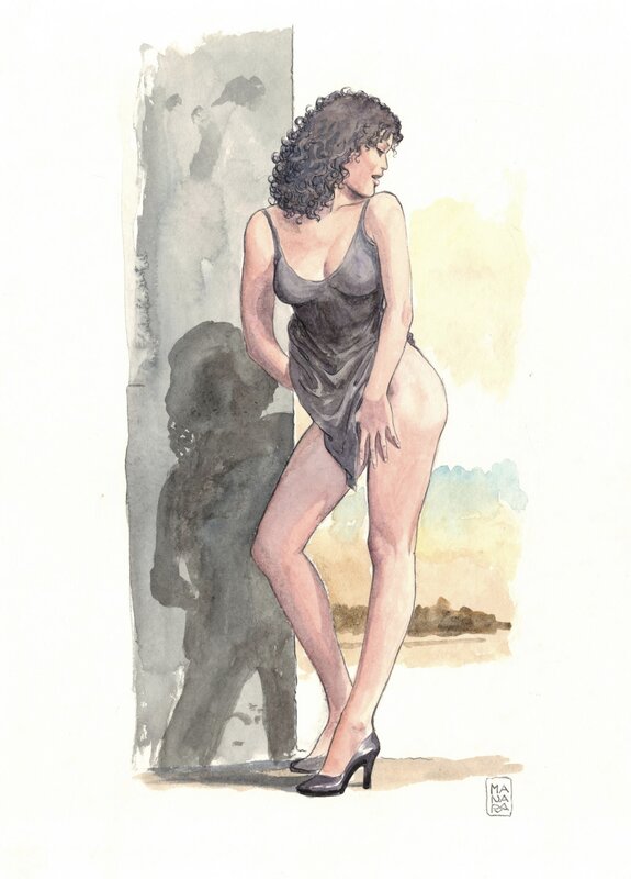 En vente - Brune par Milo Manara - Planche originale