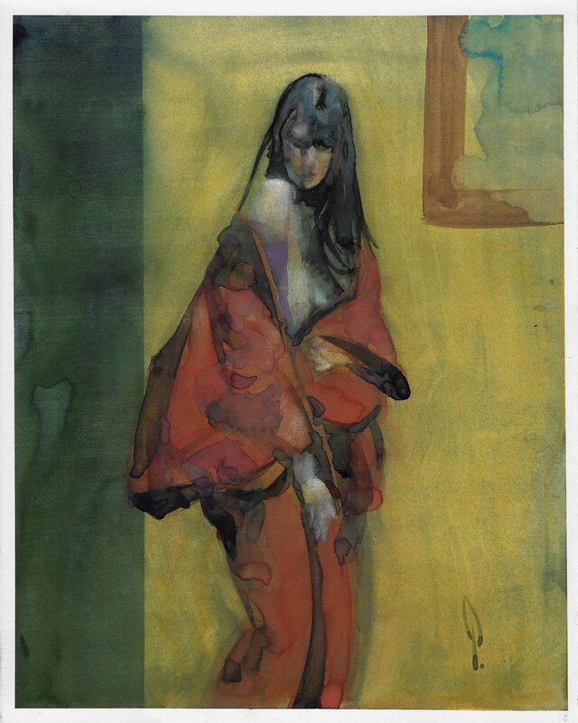 Red Kimono par George Pratt - Œuvre originale