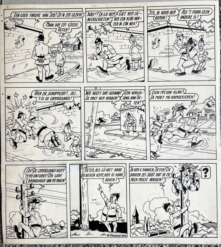 Willy Vandersteen, Ons volkske - tieter, job en wiske - Planche originale