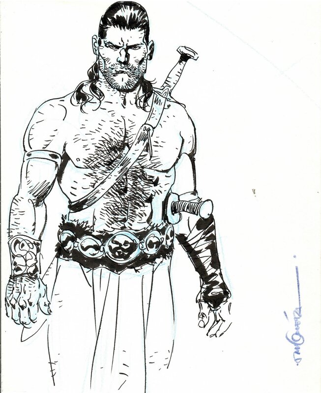 Conan Sketch by R.M. Guéra - Original Illustration