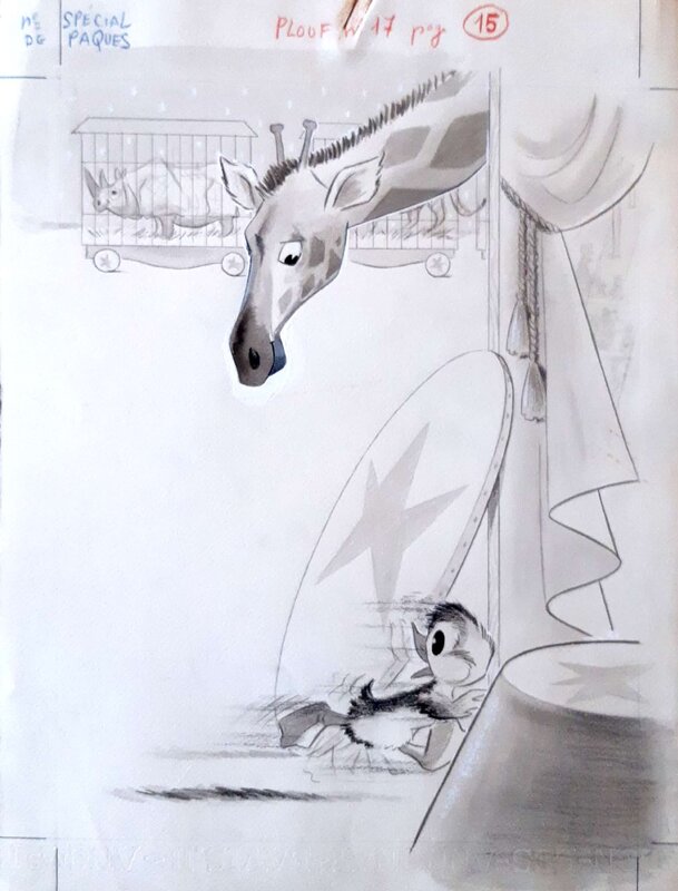 For sale - Journal de PLOUF by Pierre Jodon - Original Illustration