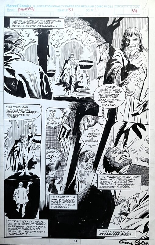 Gene Colan, Al Williamson, Marvel Fanfare # 51, page 3 - Planche originale
