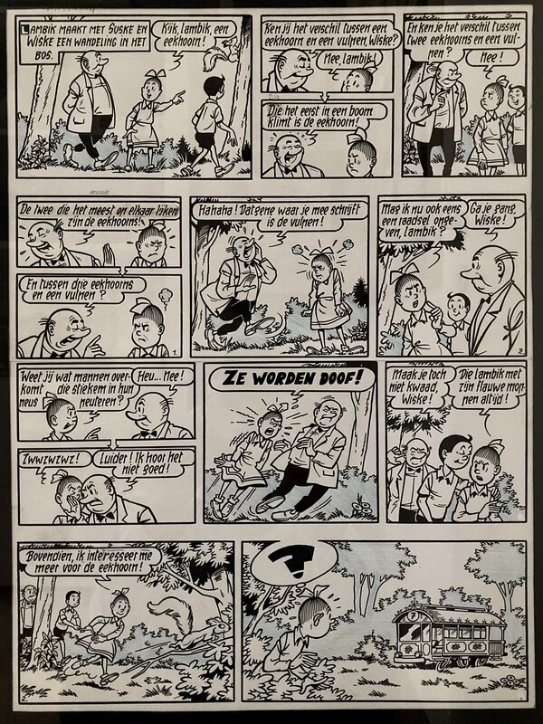 Willy Vandersteen, Suske en Wiske / Bob et Bobette - Wattman - Planche originale