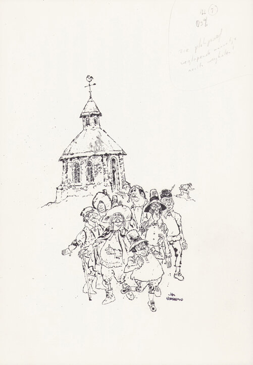 Jan Wesseling | 1988 | De zeven schepenen van Eys - Original Illustration