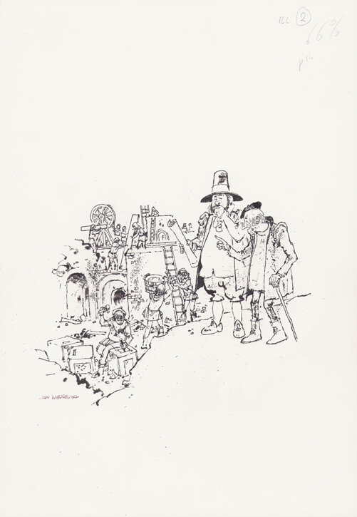 Jan Wesseling | 1988 | De zeven schepenen van Eys - Original Illustration