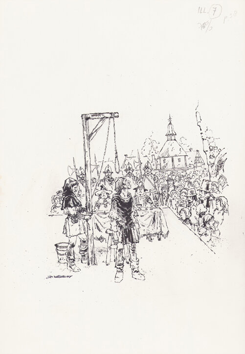 Jan Wesseling | 1988 | Het paaltje van Oosterlittens - Illustration originale