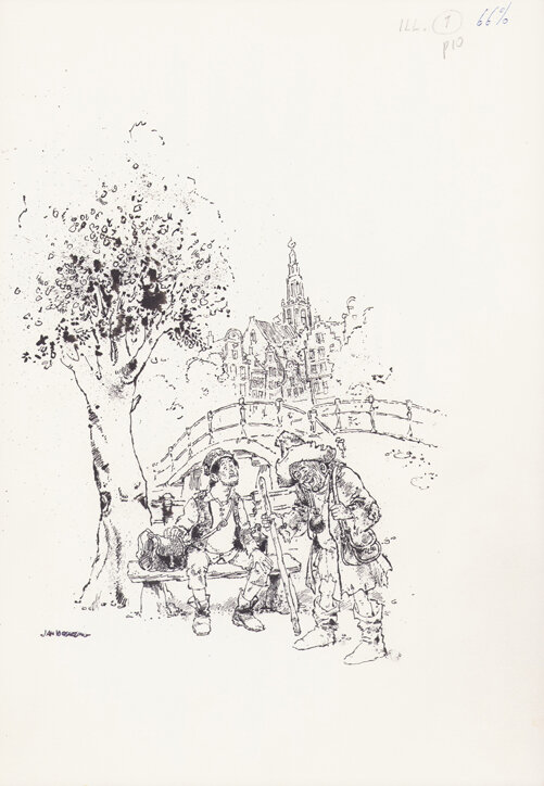 Jan Wesseling | 1988 | Het paaltje van Oosterlittens - Illustration originale