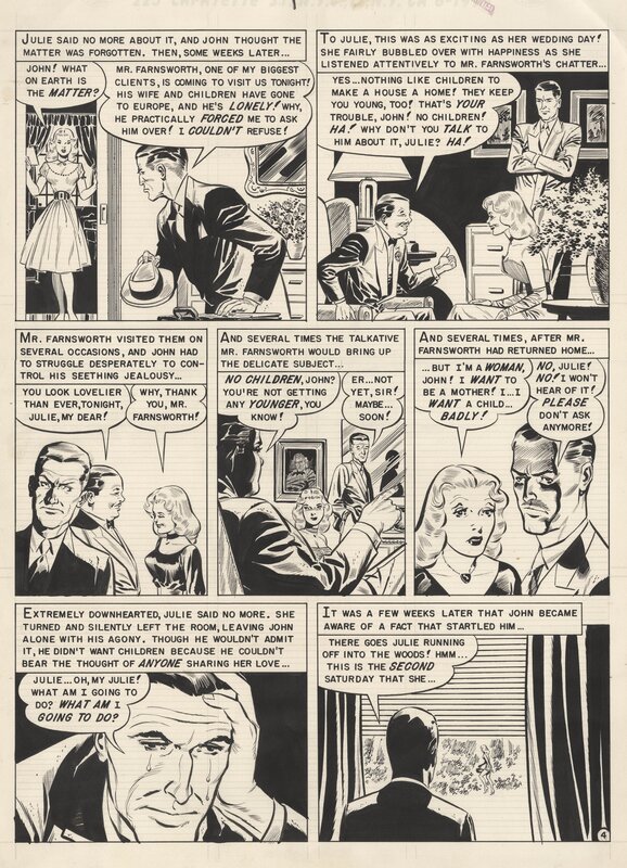 Johnny Craig, Al Feldstein, Shock Suspenstories - The Tryst - T11 p4 - Planche originale