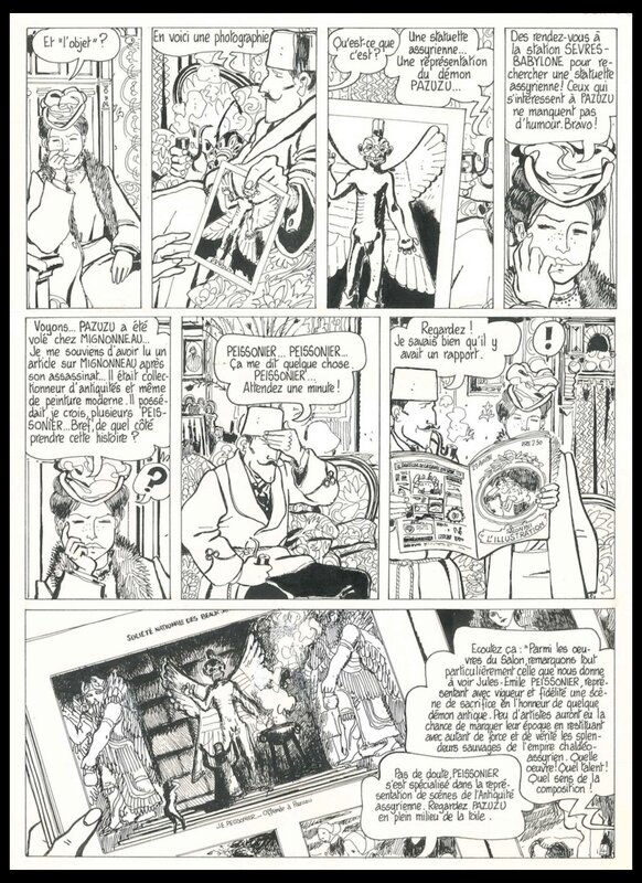 1976 - Tardi - Adèle Blanc-Sec - Le Démon de la Tour Eiffel - Planche originale